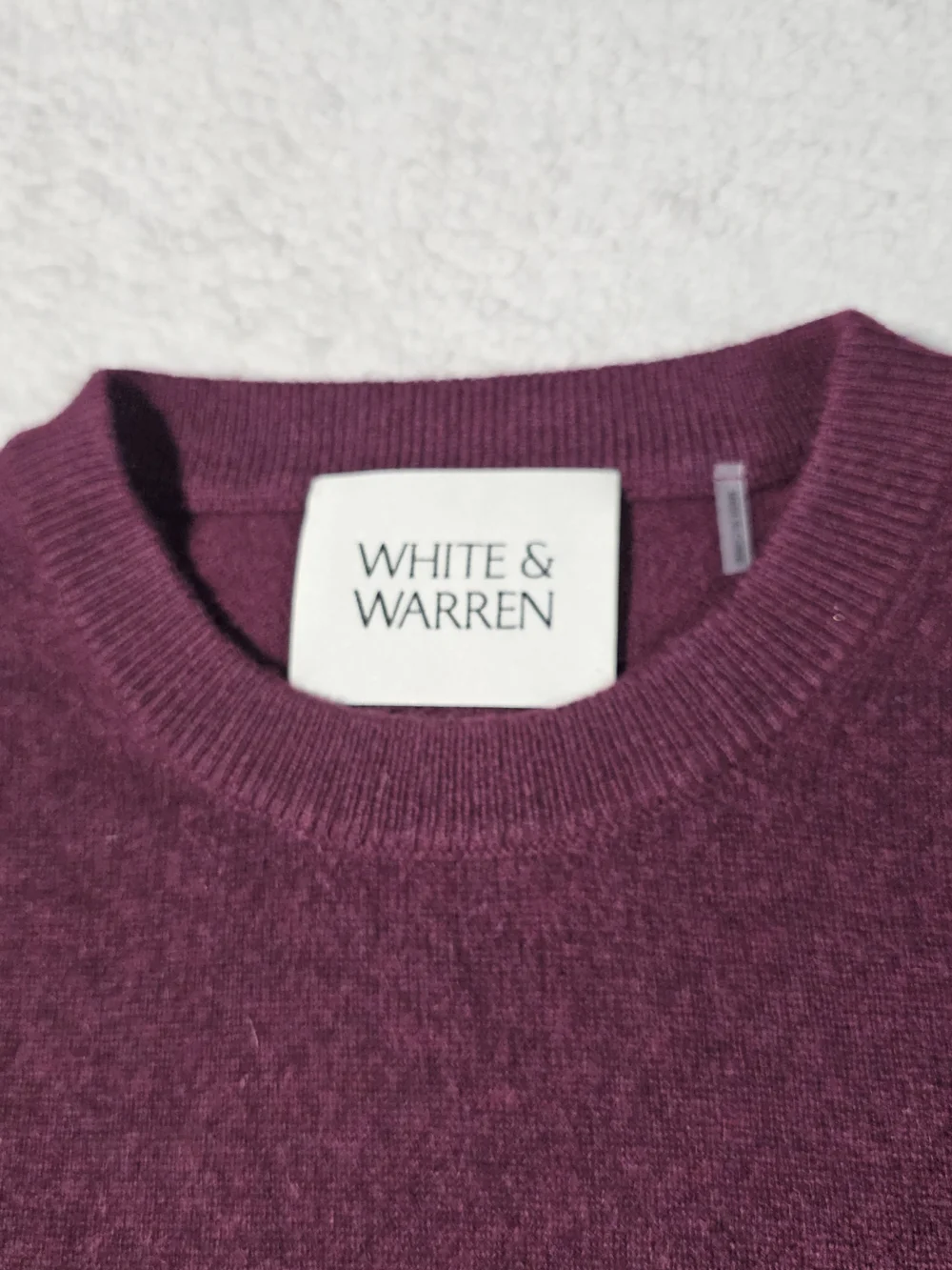 White + Warren Women's Crewneck Sweater - Wine 100% Cashmere.